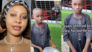 Lady Thrills As Little Boy Offers To Buy Her Bottle Water