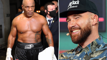 Travis Kelce reacts to Tyson-Paul fight, Mike’s bare butt exposure