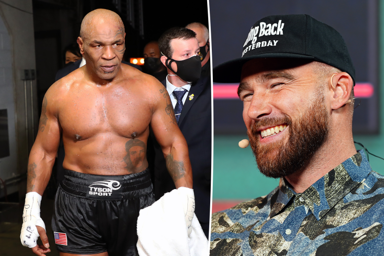 Travis Kelce reacts to Tyson-Paul fight, Mike’s bare butt exposure
