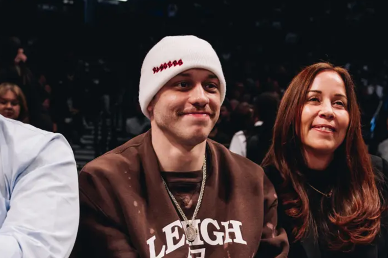 Pete Davidson dispels rehab rumors with courtside seats to the Brooklyn Nets with his mom