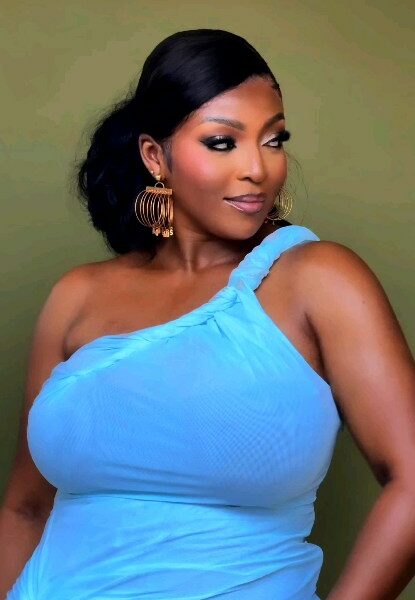 Yvonne Okoro is 40, Fabulous & Serving Aqua Blue Glam in Her Birthday Shoot