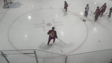 Patrik Laine practices with a regular jersey