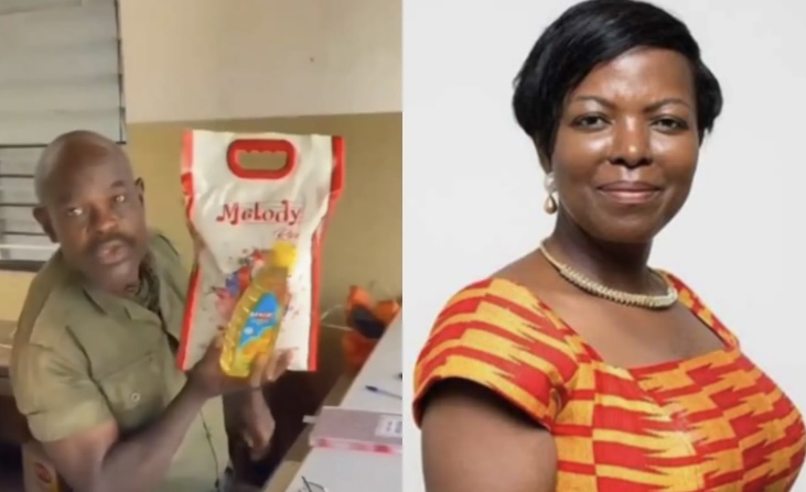‘Rice And Oil Won’t Buy My Vote’ – Legon Security Guard Slams MP Lydia Alhassan’s Election Gifts