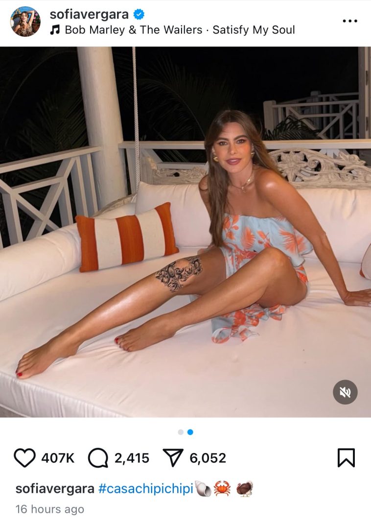 Sofía Vergara Debuts a Surprisingly Large Leg Tattoo In Sultry New Vacation Pics