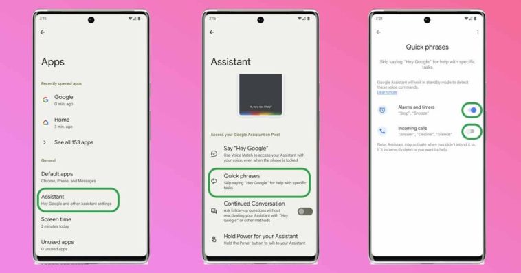 Google Assistant Quick Phrases stuck on some Pixel phones