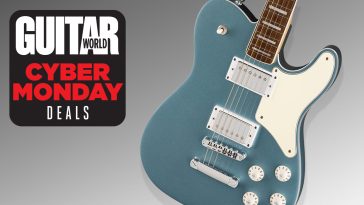 I’ve been reviewing this Telecaster/Les Paul mash-up and have fallen in love with it – now the Squier Paranormal Troublemaker is 25% off for Cyber Monday, and I’ve got it in my basket