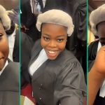 Watch how lady cried during call to bar ceremony in viral video