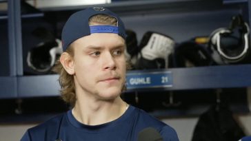 Morning practice: all signs point to Kaiden Guhle’s return to action this evening