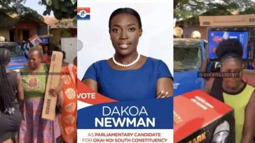 Video Resurfaces Showing Okaikwei South Constituents Receiving Electronic Items From Dakoa Newman Yet Voted Against Her