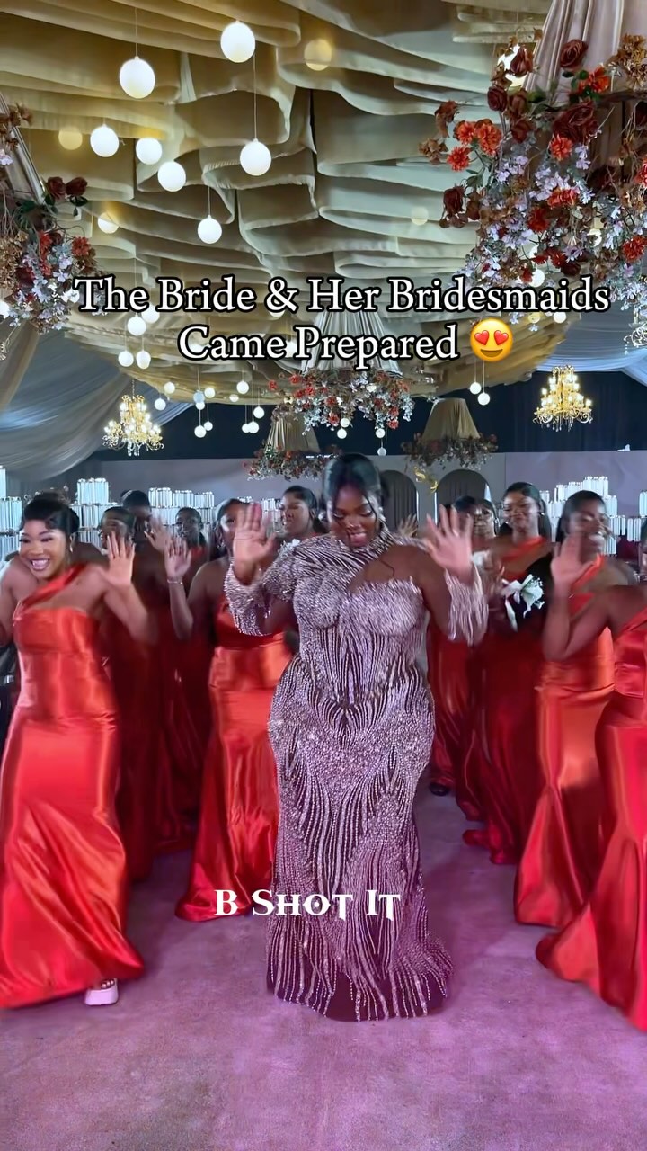 This Bride and Her Girls Are Serving Squad Goals With Their Lit Dance Entrance