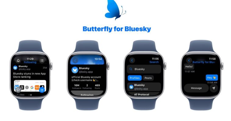 Butterfly puts Bluesky on your Apple Watch with a beautiful app
