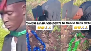 Man Touches Many Hearts As He Pays Tribute To His Late Parents On Graduation Day