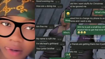 Lady Shares 15-Year-Old Brother’s Girlfriend’s Complaints In Surprising Whatsapp Messages
