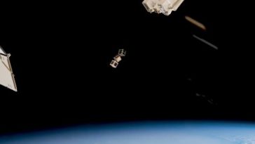 Watch the space station send the first wooden satellite into orbit