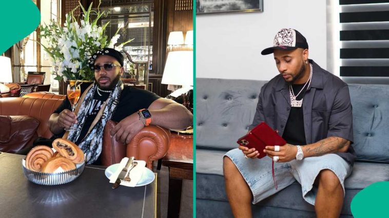 Davido’s cousin B-Red blessed artist who gave him portraits of himself $100