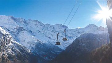 World’s steepest cable car opens in Switzerland