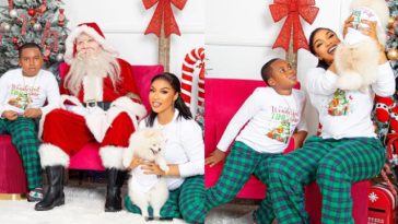 Actress Tonto Dikeh Hosts Santa Claus At Her House For Her Son, Post Photos