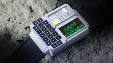 Prepare for liftoff with this programable calculator watch resembling Apollo 11’s guidance computer