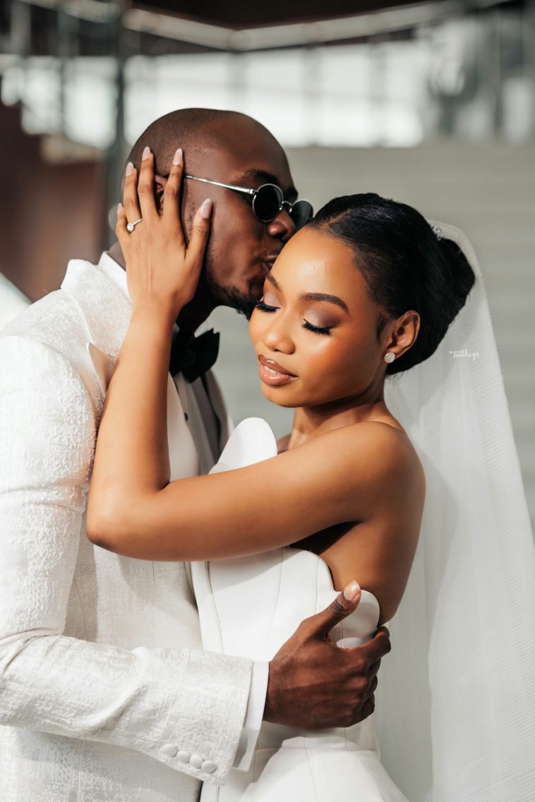 Feel The Magic of Love With Adeola and Goodness’s White Wedding Photos