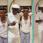Video as Sanwo-Olu and Wizkid exchange pleasantries, pose for pics at Tony Elumelu’s party