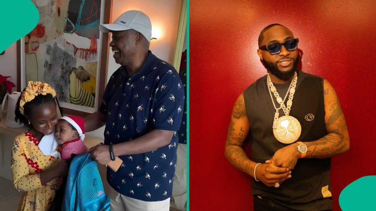 Davido’s dad buys gifts for grandchildren on Christmas Day (video)