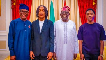 Wike, sons pay christmas visit to Tinubu in Lagos