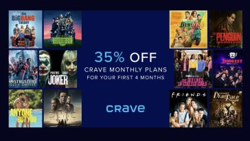 Crave is offering 35 percent off subscriptions for Boxing Day 2024