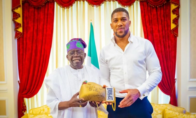 Anthony Joshua Visits President Bola Ahmed Tinubu & Shares Ambitions to Face Tyson Fury in 2025