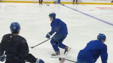 Avalanche: Gabriel Landeskog skated with his teammates today.