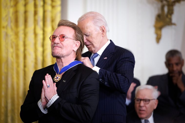Watch Bono, Bill Nye, Denzel Washington Receive Presidential Medal of Freedom