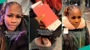 Watch how lady landed in America after acquiring visa secretly