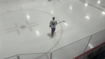 Patrik Laine training with his teammates