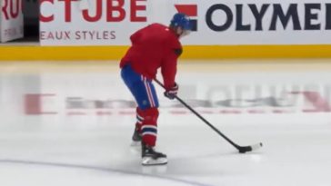 Patrik Laine skated this morning at the Bell Centre.