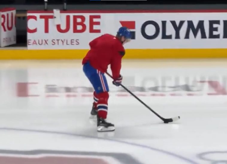 Patrik Laine skated this morning at the Bell Centre.