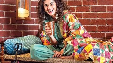 Taapsee Pannu continues shooting for Gandhari amid festival time