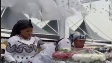 Sad Moment Empress Gifty Breaks Down in Tears at Mum’s Funeral