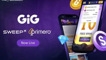 GiG announced its social casino SweepX is now live with new partner Primero