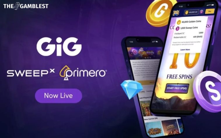 GiG announced its social casino SweepX is now live with new partner Primero