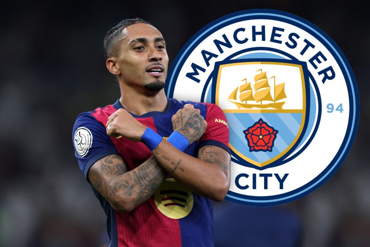 Manchester City in eye-watering bid for Barcelona star Raphinha: report