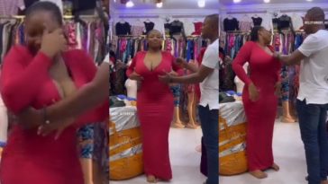 Man, End Relationship of Many Years After Video of Store Attendant Adjusting Girlfriend Dress Goes Viral