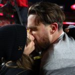Taylor Swift passionately kisses Travis Kelce on field after Chiefs defeat Bills to play in Super Bowl 2025