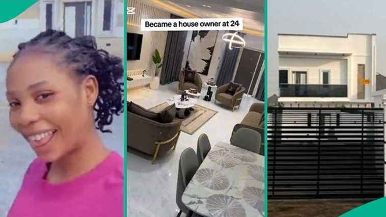 Watch inspiring video as lady shows off mansion she built at 24