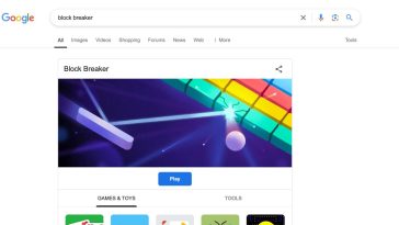 Google Search adds new ‘Block Breaker’ game