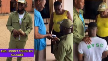 “There’s No Way He Will Fail”-Month NYSC Allowance To His Parents