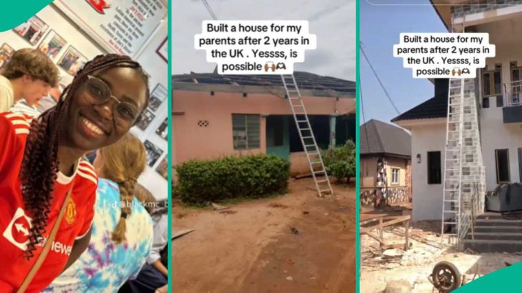 “How I replaced my parents’ old village house”: Lady shares video (watch)