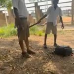 This Boy Should Be Arrested – Video Goes Viral as SHS Student Spotted Lashing Juniors with A Cutlass