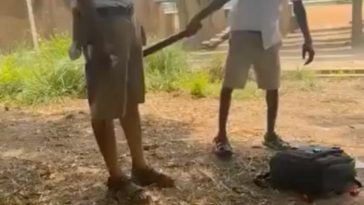 This Boy Should Be Arrested – Video Goes Viral as SHS Student Spotted Lashing Juniors with A Cutlass