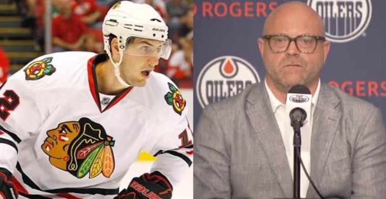 Stan Bowman went to encourage Kyle Beach and his team last night
