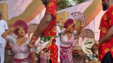 Ruby Ojiakor’s Steals Show at Her Traditional Wedding, Practically Tells Word That She Is Happy