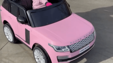 Brittany and Patrick Mahomes’ kids Sterling and Bronze ride around in style in mini Range Rover
